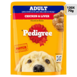 Pedigree Chicken and Liver Chunks in Gravy Adult Dog Wet Food 70g - Image 6