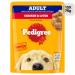 Pedigree Chicken and Liver Chunks in Gravy Adult Dog Wet Food 70g - Image 2