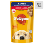 Pedigree Chicken and Liver Chunks in Gravy Adult Dog Wet Food (130g) - Image 2