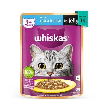 Whiskas Adult Ocean Fish Wet Cat Food - 80g