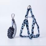 DIAMOND LUXE HARNESS & LEASH SET (BLACK DK-22,23,24)