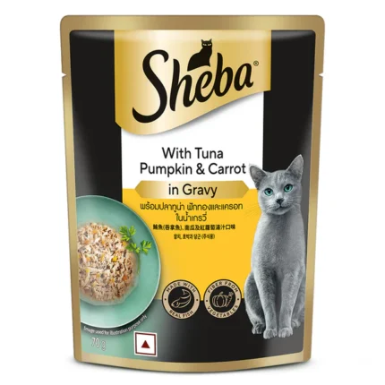 Sheba Tuna Pumpkin & Carrot In Gravy Adult Cat Wet Food