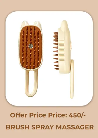 BRUSH SPRAY MASSAGER WITH HANDLE